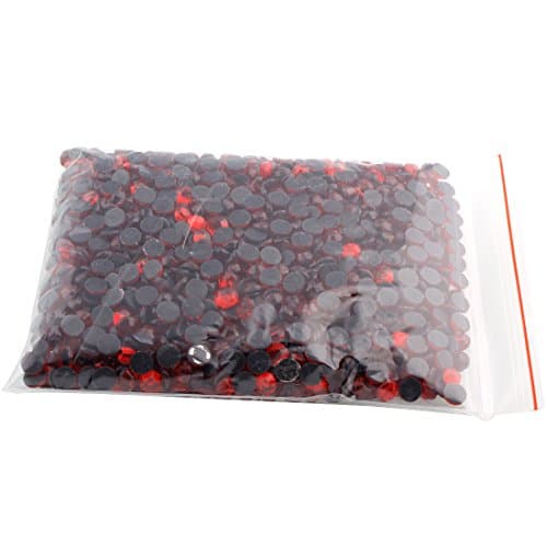 Perlin 442 Lot de 2 Grandes Pierres Strass thermocollantes Rouge 4 mm