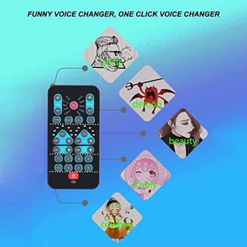 Changeur de Voix Portable, Carte Son Portable Mini Dispositif de Changement de Voix avec 8 Effets Sonores Fixes, Mini Dispositif de Changement de Voix Ghostface Changeur de Voix