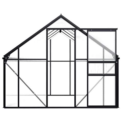 Festnight Serre de Jardin Tente pour Plantes en Aluminium Résistance aux UV Anthracite 5,89 m2