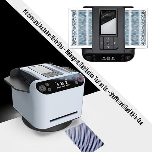 CUIYKAI Mélangeurs de Cartes et distributeurs automatiques 2 en 1,Distributeur de Cartes Rotatif 360 °avec Télécommande sans Fil,pour Le Poker,Le Blackjack