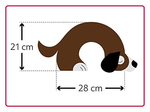 LESCHI Coussin chauffant - Bouillotte micro-ondes - Animal : chien marron - Bouillotte graines de blé bio souple - Idéal pour se réchauffer en hiver et tensions au niveau cou, épaules, nuque