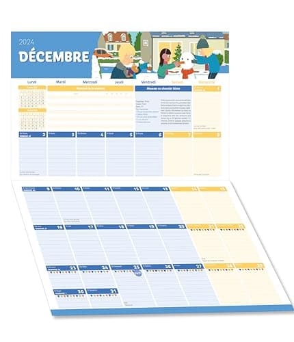 Organiseur familial Mémoniak 2025, calendrier organisation familial mensuel (sept. 2024- déc. 2025)