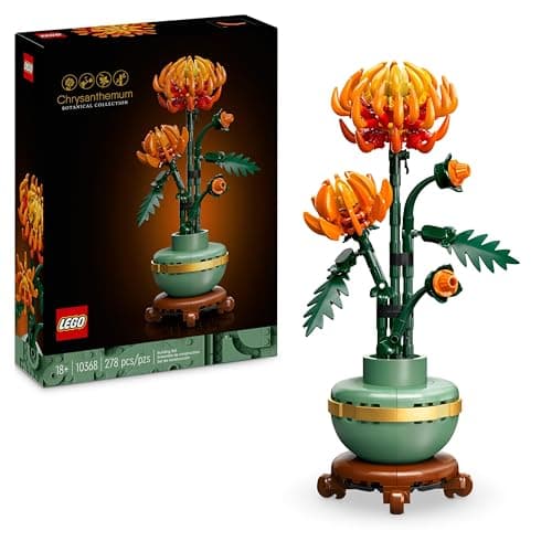 LEGO Icons Le Chrysanthème - Fleurs Artificielles Deco - Set de Construction d'Activité Relaxante et Créative pour Adultes Qui Aiment Les Plantes sans Entretien - Collection Botanique 10368