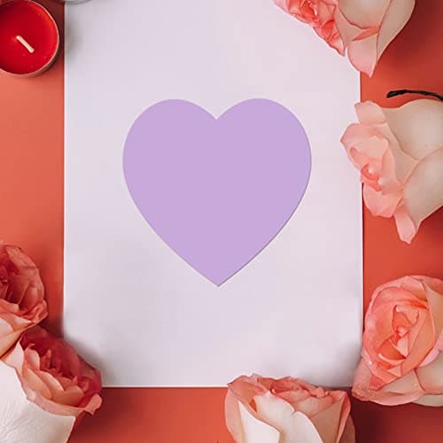 Autocollants Cœur Pastel Violet Auto-adhésif En Forme De Cœur Étiquettes Rouleau 25mm Petit Code Couleur Heart Sticker Amour Pour Mariages Scrapbooking Cadeaux Décoration 500 Pièces