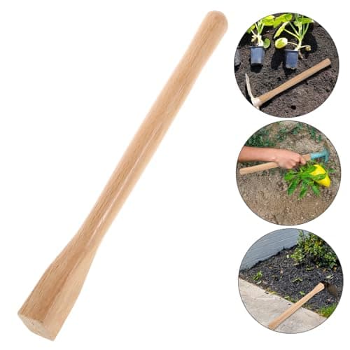 FUNOMOCYA Houe Manche en Bois Pelle Poignées Marteau Poignée Houe Poignées Charpentier Outil Fourniture De Jardin Accessoires De Jardin Poignée De Houe en Bois Remplacement Poignées en Bois