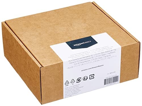 Amazon Basics Filament PLA pour imprimante 3D, 1.75 mm, Noir, Bobine, 1 kg, 1 Spool