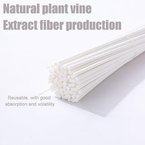 ACYDSR 100 Pièces Bâtons de Diffuseur de Roseaux, 30cm Diffuseur Parfum Bâtons, Batonnets Diffuseur, Parfum Bâtons de Diffuseur d'Arôme en Fibre, pour dans Maison Bureau Hôtel Spa (30cm x 3mm)