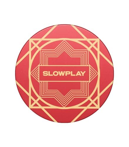 SLOWPLAY Jetons de Poker en céramique Nash en Vrac, jetons de Poker en céramique de qualité Casino de 10 grammes pour Texas Hold'em, jetons Professionnels de 39 mm, Paquet de 50(Rouge)