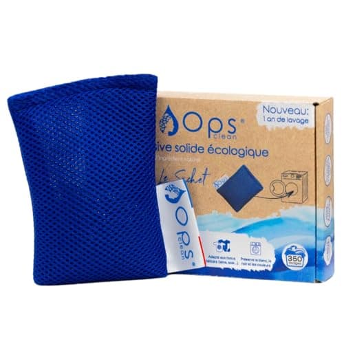 OPS CLEAN® - 1 An de Lessive Ecologique, Hypoallergénique, Naturelle - 350 Lavages - Lessive Voyage - Sans Dosage - Lessive Hypoallergénique Bébé, Bio, compatible Couche Lavable et Culotte Menstruelle