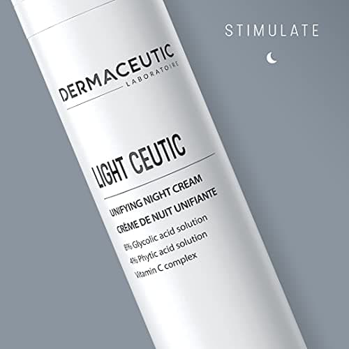 Light Ceutic de Dermaceutic - Crème de nuit unifiante contenant de l'Acide Glycolique en solution, de l'Acide Phytique en solution et un Complexe de Vitamine C - 40ml