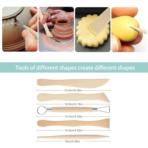 24pcs Outil de Poterie Sculpture Argile Burin Modelage, Outils de Sculpture,Kit d'outils Poterie pour Céramique,pour Sculpture,Artiste DIY,Art de Gaufrage,Menuiserie,pour Débutants ou Professionnels