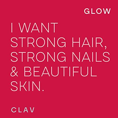 GLOW - Vitamines Cheveux avec Biotine Zinc Sélénium et Extrait de Millet - 120 Gélules (2 Mois) - Complement Alimentaire Cheveux, Peau et Ongles - Vegan