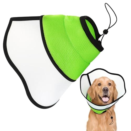 YUEMING Collerette pour Chien, Anti-Morsure Protection Cône Collerettes pour Chien Chat de Chiot, Protecteur de Cône de Cou Réglable pour Chiens Récupération après Chirurgie et Blessures(XL)
