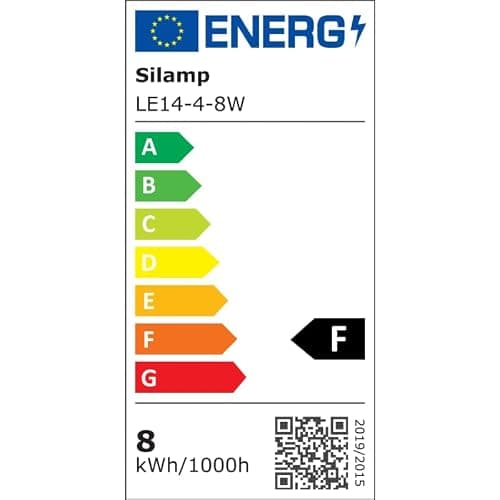 Silamp Ampoule LED E14 8W 220V C37 180° (Pack de 100) - Blanc Neutre 4000K - 5500K