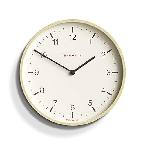 NEWGATE® Mr Clarke - Une Petite Horloge Murale Scandi avec Un boîtier en contreplaqué Moderne pour Le Salon/Salle à mangerHWD 28 x 28 x 4,5 cm (contreplaqué Clair et Cadran Arabe)