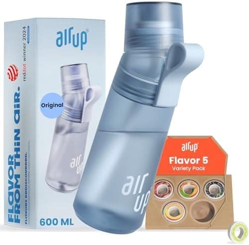 air up® Coffret découverte gourde Twist Pro avec 5 pods I Gourde 600 ml I Arômes sans sucre I Passe au lave-vaisselle, sans BPA I Couleur : bleu