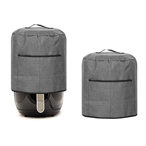Fonowx Housse de protection anti-poussière pour friteuse à air Housse de protection pour friteuse à air portable pour fournitures de cuisinière à four, Monocouche grise