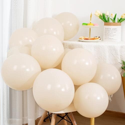 Décoration 15 ans anniversaire Beige Deko, 15 ans anniversaire Crème Blanc Or Fille Garçon, Ballons 15 ans anniversaire Beige Or, 15 ans anniversaire Boho Party Deko, Beige Or Ballon 15 ans