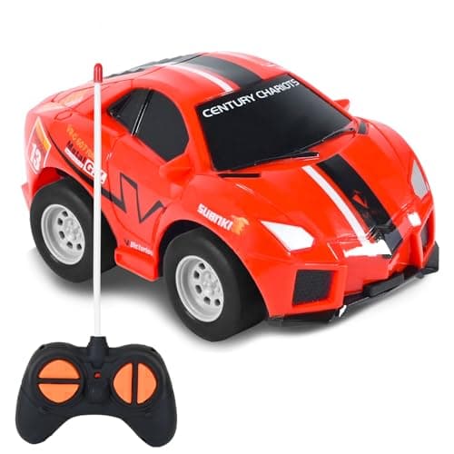 FORMIZON Voiture Telecommandée pour Enfant, Cartoon Voiture Radiocommandee, Mini Voiture télécommandée de Course, Cadeaux d'anniversaire de Noël pour Enfants 2 3 4+ Ans (Rouge)