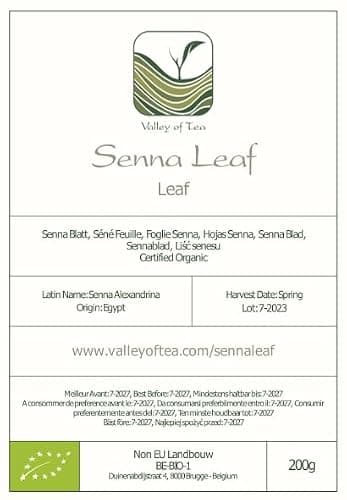 Séné Feuilles Tisane Biologique - Senna Tisane Laxative Feuille Entière - 200g