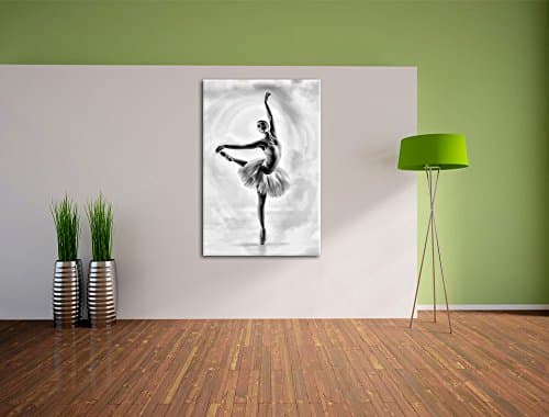 Pixxprint Ästhetische Ballerina ALS Leinwandbild/Größe: 60x40 cm/Wandbild/Kunstdruck/fertig bespannt