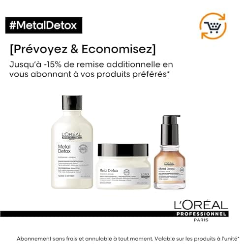 L'OREAL PROFESSIONNEL - Masque Metal Detox - Cheveux Secs & Abîmés - 250 ml