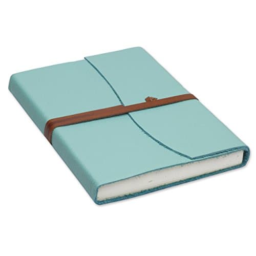 Belcraft Capri A5 Journal Intime/Carnet de Notes en cuir de fabrication artisanale Italienne, Cadeau Spécial, Journal de Voyage, Notebook A5 (15x21 cm) Aqua