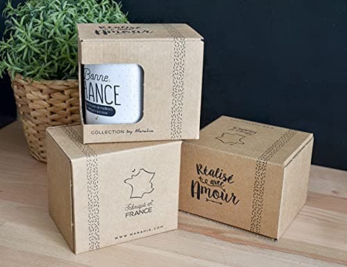 Manahia Mug Cadeau Collègue De Travail - Bonne chance pour trouver de meilleurs collègues que nous - Avec Boite Kraft - Imprimé en France - 330 mL Céramique - Tasse travail - Départ Collègue