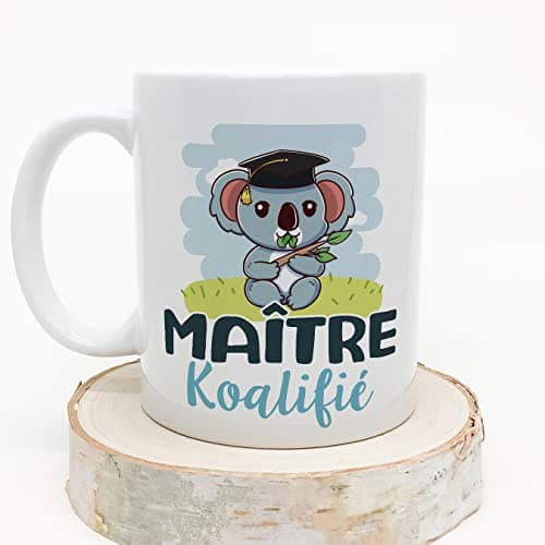 Mugffins Tasses pour MAÎTRE - En Français - Cadeau original homme - Koalifié/Koalifiée - 11 oz / 330 ml