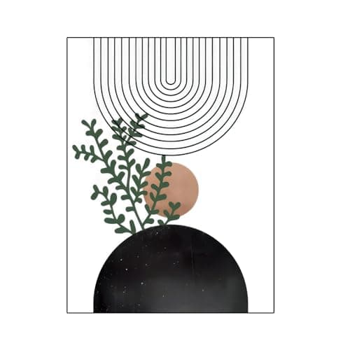 WZXGHE Tableau mural abstrait, motifs de plantes, sur toile, style bohème, image moderne pour chambre à coucher, sans cadre, B, 2 x 30 x 40 cm
