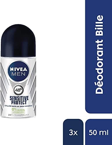 Nivea Men Déodorant Bille Sensitive Protect 50 ml - lot de 3