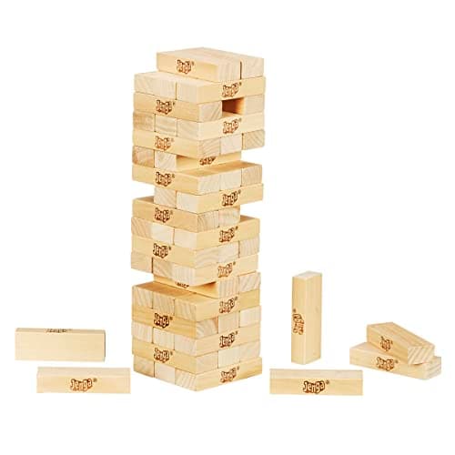 Hasbro Gaming Jenga, Jeu De Société en Bois, Jeu d’Adresse pour Enfants Et Familles, Version Française, Cadeau De Noël, Idées Cadeaux d'anniversaire et pour Noël, À Partir De 6 Ans