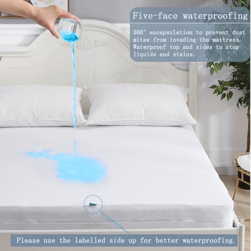 Beedsooth Housse de Matelas élastique avec Fermeture, Hypoallergénique Protège-Matelas Imperméable et Respirante, Doux Alèse - 80x190cm, Hauteur 20cm, Blanc