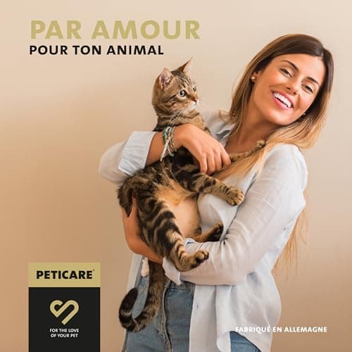 Peticare Chat Traitement Anti-Acariens des Oreilles - Nettoyant Auriculaire, Gouttes Efficaces Contre Parasites, Soulage Inflammation, Solution Démangeaisons de l'oreille - petCat Health 3011