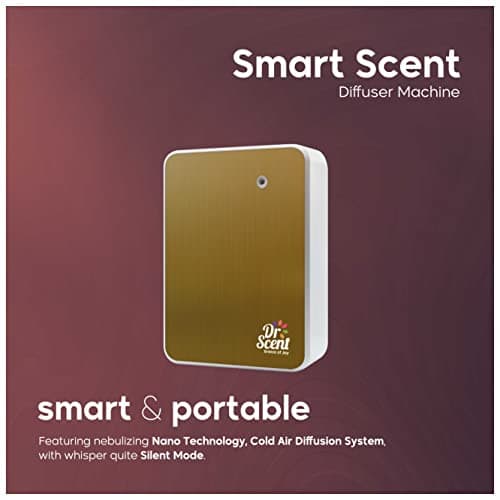 Dr Scent Diffuseur de Parfum et d'huiles essentielles à Froid pour la Maison, la Chambre, Le Bureau Couleur Miroir Or