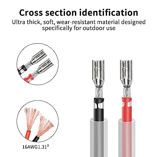 Câble adaptateur de rechange pour allume-cigare 12 V YACSEJAO 30 cm 16 AWG mâle en cuivre pur
