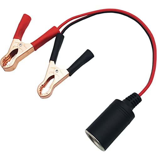 CTRICALVER 12V /24VAdaptateur Allume Cigare, avec env 25cm 16AWG Cigarette Splitter Plug Rallonge et Batterie Pinces Alligator (1pcs)