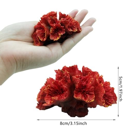 Molyorch Deco Aquarium, Artificielle Deco Corails Aquarium Plante, Coraux Orange Décoration D'aquarium, pour Décoration Aquarium à Poissons, Aménagement Paysager, Balances D'aquarium (Orange)
