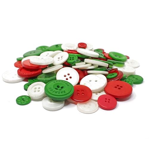 Noël Mix 100 gram Sac de mélange Acrylique et résine Boutons pour création de cartes Décorations