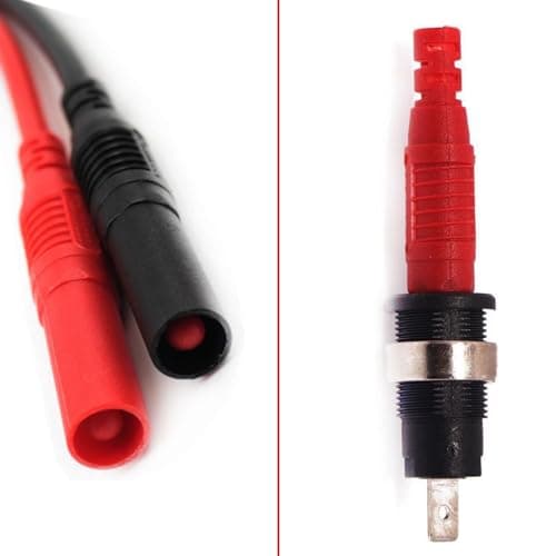 RUNCCI-YUN 10 pièces Fiches bananes isolées 4 mm,4mm souder mâle fiche Banane Fil à Bricolage connecteurs pour fils de test de multimètre (noir rouge)