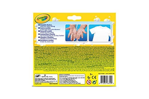Crayola-12 Feutres lavables à Pointe Maxi en Fibre Super résistante, 58-8340