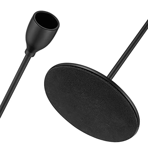 Inweder Bougeoirs Cônes pour Chandeliers - Lot de 3 Bougeoirs Noirs Bougeoirs en Métal Long Support Grand Bougeoir Ensemble pour Centre de Table Mariage Noël Mantel Décoration de la Maison