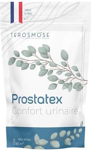 Prostatex • Confort urinaire & HBP | Prostate | Formule naturelle et vegan avec Saw palmetto, Ortie, Pépin de courge, Palmier nain, Pygeum africanum, Prunier d'afrique • Made in France - 60 gélules