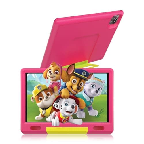 Wqplo Tablette pour Enfants 10 Pouces Android 8+64 Go 5000mAh Bluetooth IPS HD 1280 * 800 Affichage Contrôle Parental (Rose)