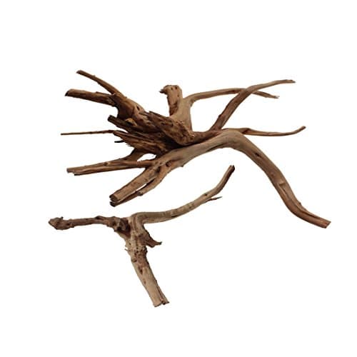 Emours Aquarium Driftwood Tropical Fish Plant Habitat Decor Varies Size, Small & Large,2 pcs Pack by Emours Pet
