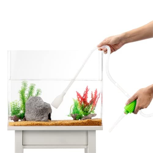 Luigi's Aspirateur Aquarium - Kit Pompe pour Nettoyage Aquarium - Siphon Puissant pour Vidange Complète - Accessoires Aquarium - Pompe a Siphonner Eau avec Filtre à Gravier