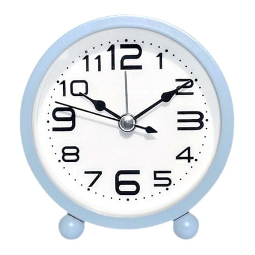 Mimoqk Réveil, réveils pour Chambres | Horloge de Bureau,Petit réveil à Gros Chiffres à Piles sans Alarme de tic-tac Conception Simple pour Enfant Adulte