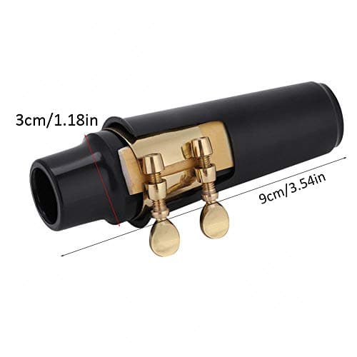 Embouchure de saxophone alto, Embouchure de saxo ABS avec capuchon et boucle en métal Pads