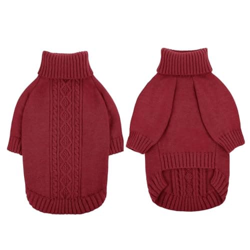 KONVINIT Pull Chien Pull pour Chien Col Roulé Tricot Chien Jumper Hiver Tricot Pullover pour de Petite,Moyenne et Grande Taille