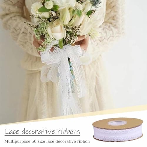 Ruban de Dentelle Blanc Beige Vintage À Coudre 6 Rouleaux Ruban en Dentelle Vintage Dentelle Blanche Coton Ruban Dentelle Vintage Diy Dentelle Ruban Adhésif pour Mariage Décoration de Table